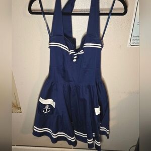 Hell Bunny Vixen Sailor Dress Medium
